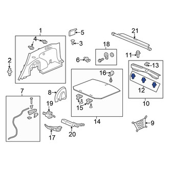 Honda OE - Liftgate Trim Scuff Plate Clip