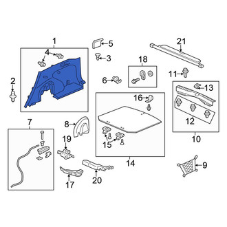 Honda OE - Rear Right Lower Interior Quarter Panel Trim Panel
