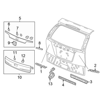 Honda OE - Lift Gate - Exterior Trim