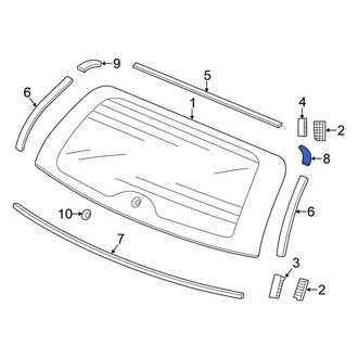 Honda OE - Rear Right Upper Liftgate Reveal Molding