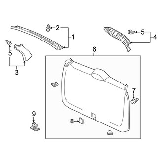 Honda OE - Lift Gate - Interior Trim
