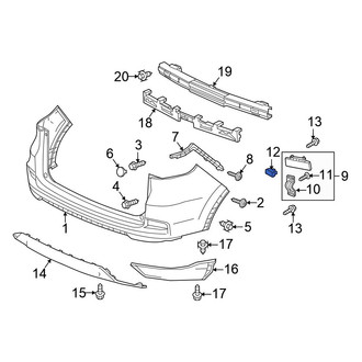 Honda OE - Front Bumper Cover Spacer Panel Clip