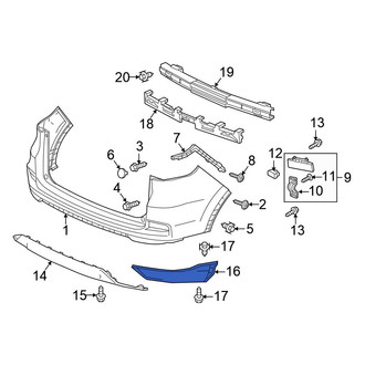 Honda OE - Rear Right Bumper Corner Cover
