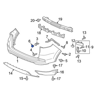 Honda OE - Rear Bumper Cover Cap