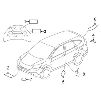 Honda OE - Information Labels - Labels (EX / EX-L / Touring 1.5L)