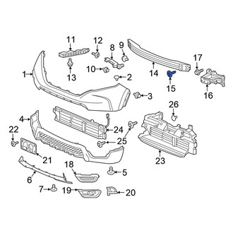 Honda OE - Bumper Impact Bar Bolt