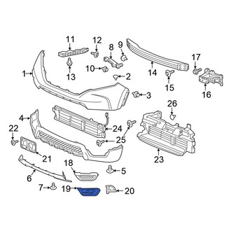 Honda OE - Front Left Fog Light Trim
