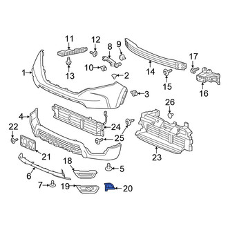 Honda OE - Right Fog Light Bracket
