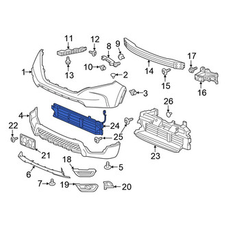Honda OE - Front Lower Radiator Shutter Assembly