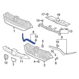Honda OE - Front Right Grille Molding