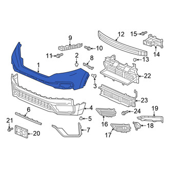 Honda OE - Front Upper Bumper Cover