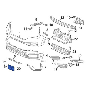 Honda OE - Front License Plate Bracket