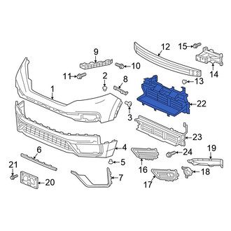 Honda OE - Front Upper Radiator Shutter Assembly