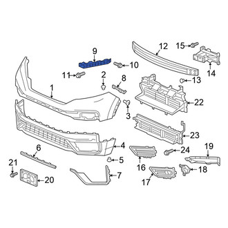 Honda OE - Front Left Bumper Cover Support Rail