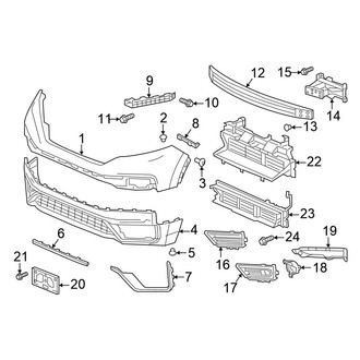 Honda OE - Front Bumper & Grille - Bumper & Components
