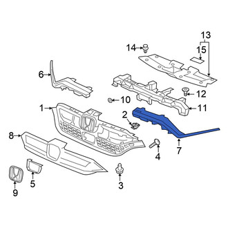 Honda OE - Front Left Grille Molding