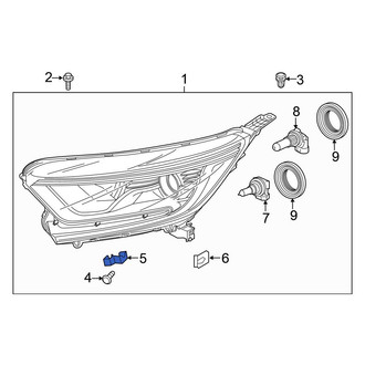 Honda OE - Right Headlight Fastener Clip