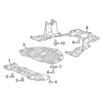Honda OE - Radiator Support - Splash Shields