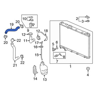 Honda OE - Upper Radiator Coolant Hose