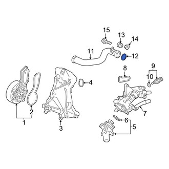 Honda OE - Engine Water Pump Outlet Pipe O-Ring