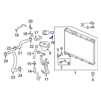 Honda OE - Engine Coolant Reservoir Hose