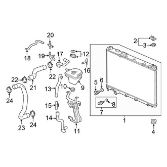 Honda OE - Cooling - Radiator & Components (EX / EX-L / LX / Touring)