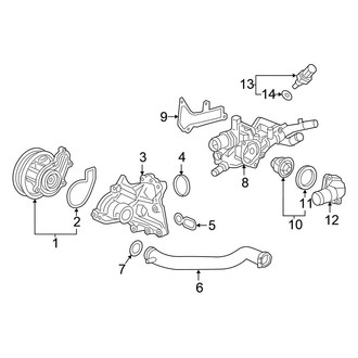 Honda OE - Cooling - Water Pump (EX / EX-L / LX / Touring)