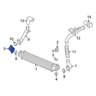 Honda OE - Right Lower Intercooler Pipe