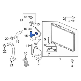 Honda OE - Lower Radiator Coolant Hose
