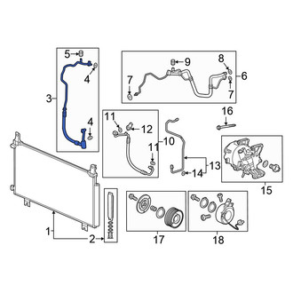 Honda OE - A/C Refrigerant Suction Hose