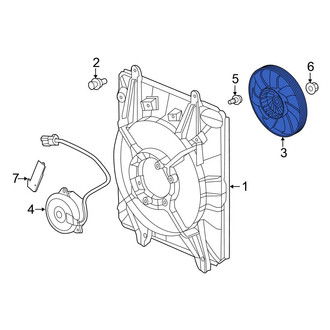Honda OE - Right Engine Cooling Fan Blade