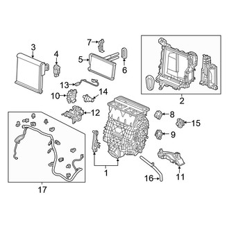 Honda OE - Air Conditioner & Heater - Evaporator & Heater Components