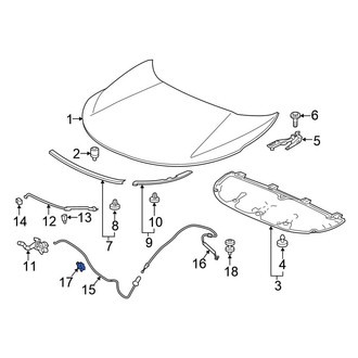 Honda OE - Hood Release Cable Clip
