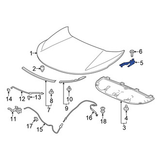 Honda OE - Front Left Hood Hinge