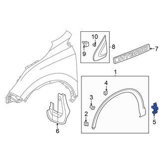Honda OE - Right Wheel Arch Molding Bracket