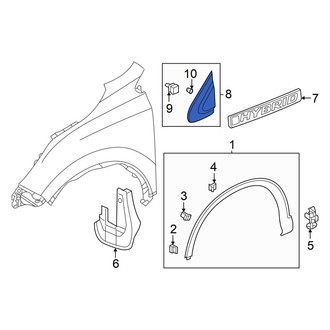 Honda OE - Front Left Fender Molding