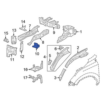 Honda OE - Front Left Frame Side Member Reinforcement