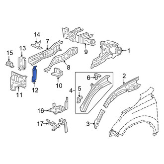 Honda OE - Left Frame Side Member Brace