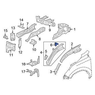 Honda OE - Rear Right Fender Rail Bracket