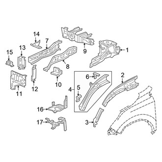 Honda OE - Fender - Structural Components & Rails
