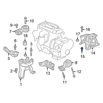 Honda OE - Automatic Transmission Mount Bolt