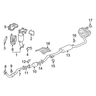 Honda OE - Exhaust System - Exhaust Components (2.4L)