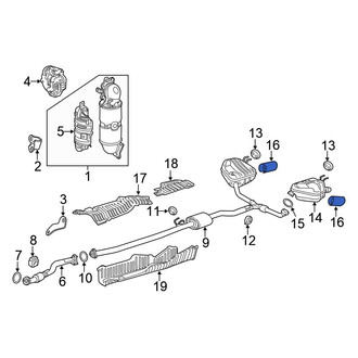 Honda OE - Left Exhaust Tail Pipe Tip