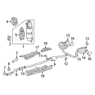 Honda OE - Exhaust System - Exhaust Components (1.5L)