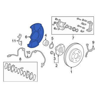 Honda OE - Front Brake Dust Shield