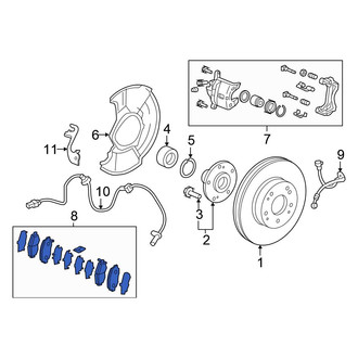 Honda OE - Front Disc Brake Pad Set
