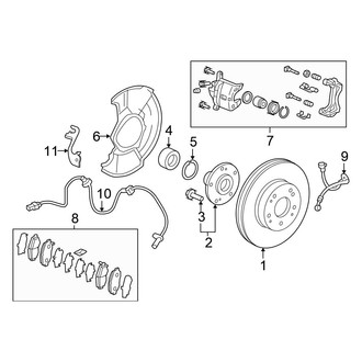 Honda OE - Front Suspension - Brake Components