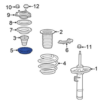 Honda OE - Front Left Upper Coil Spring Insulator