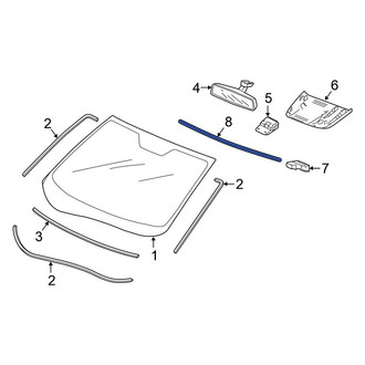 Honda OE - Front Windshield Molding