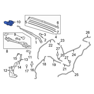 Honda OE - Front Wiper Motor